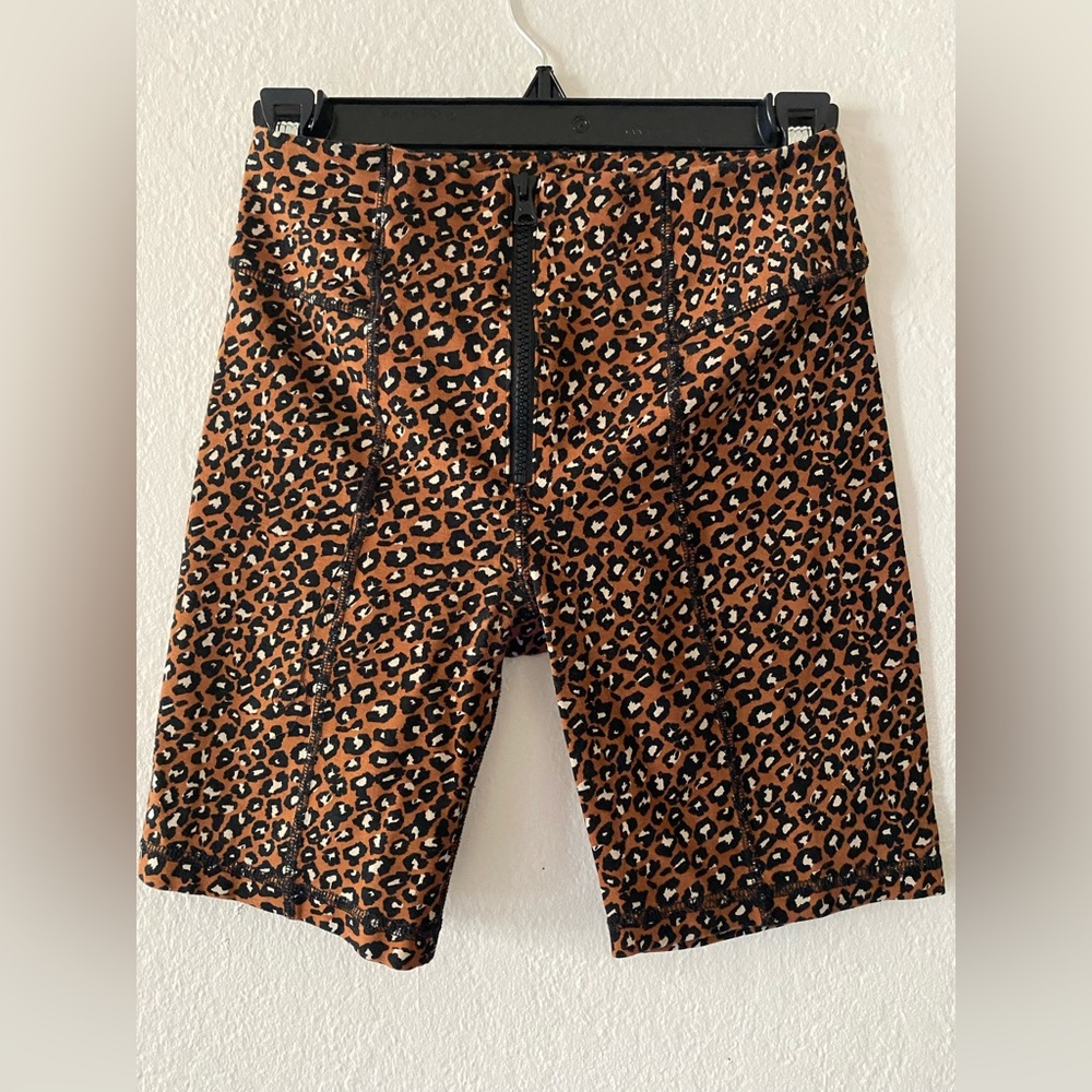 Free people leopard biker shorts